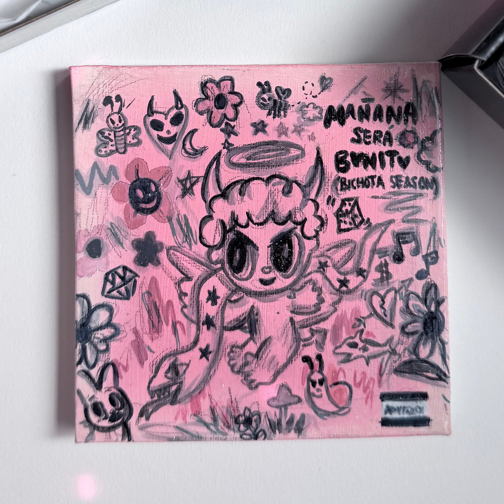 Karol G Bichota Season (Pink) Mini Album Painting — 5×5