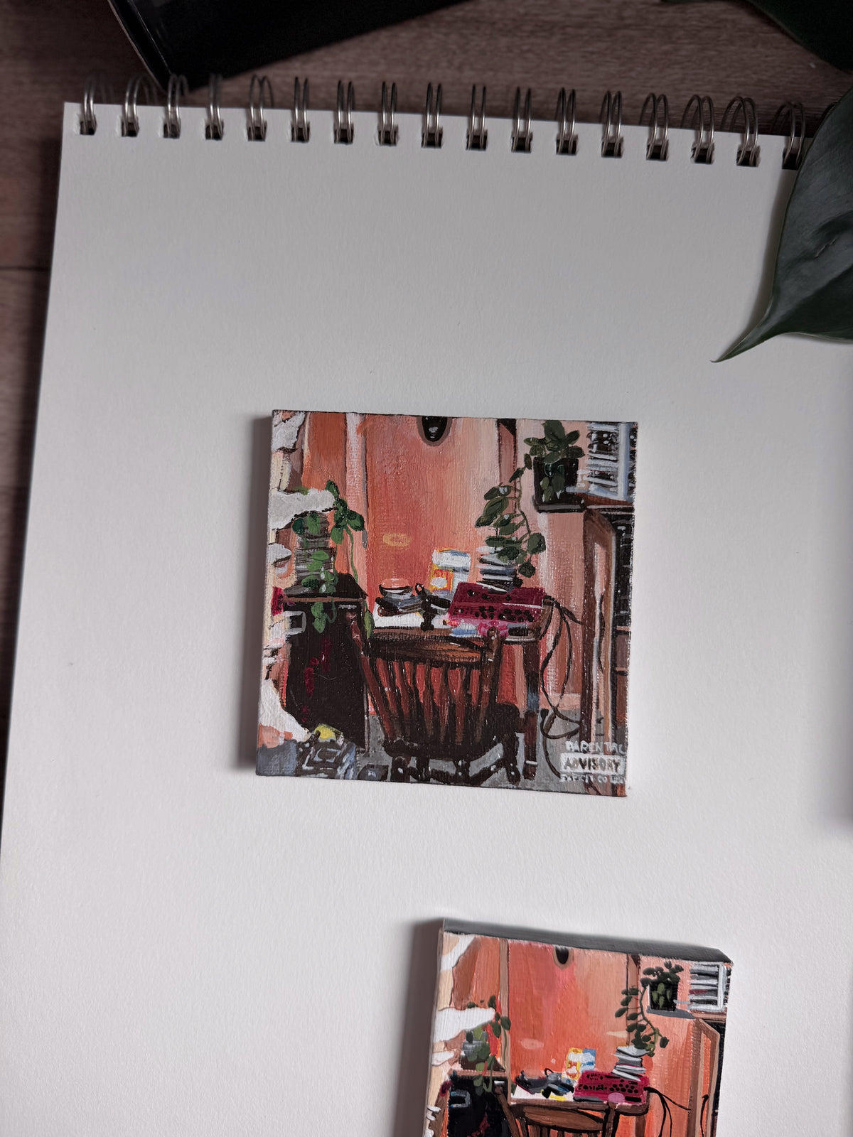 The Fall Off Mini Album Painting — 4×4